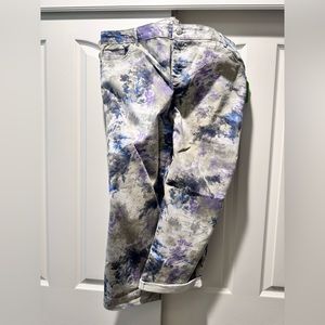 NWT, Laurie Goldstein, tie-dye Bf cut Capri jeans size 20 WP